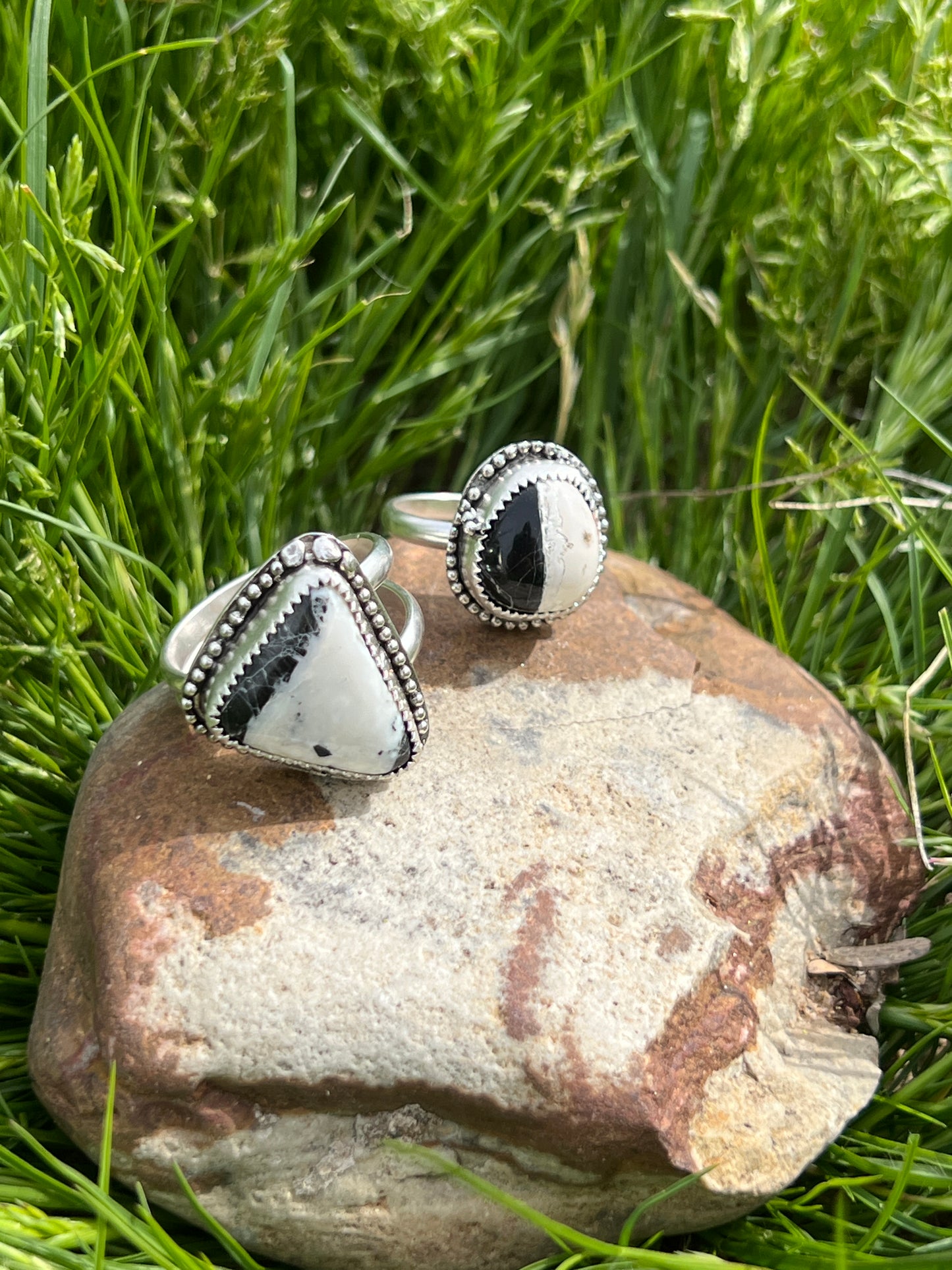 One-of-a-Kind White Buffalo Ring in Sterling Silver