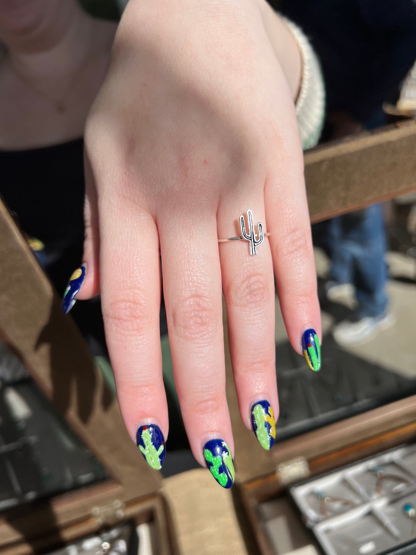 Saguaro Cactus Skinny Ring: Sterling Silver