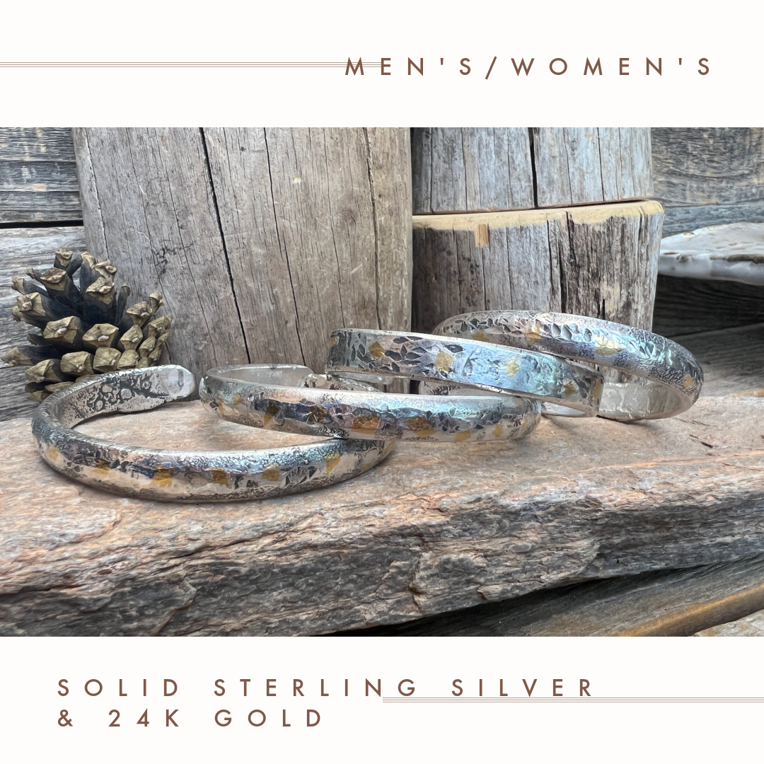 KEUM BOO cuff bracelet: 24K Gold on solid heavy Sterling Silver