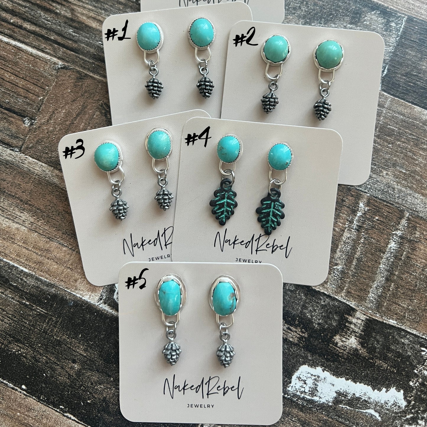 Nature-Inspired Nevada Turquoise Post Earrings: Sterling Silver
