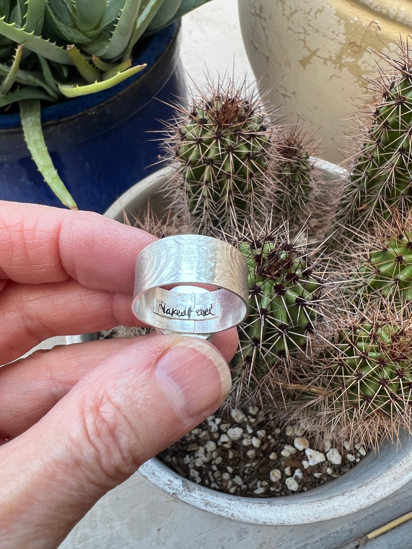 Chunky Sonoran Gold Turquoise Ring: Sterling Silver