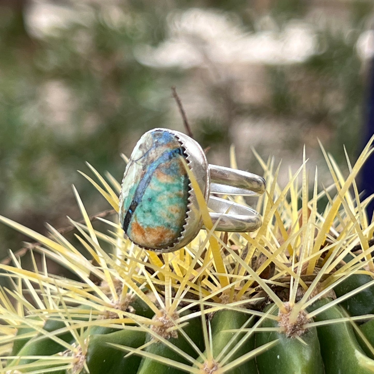 Handcrafted Azurite & Malachite Rings - Arizona Beauty