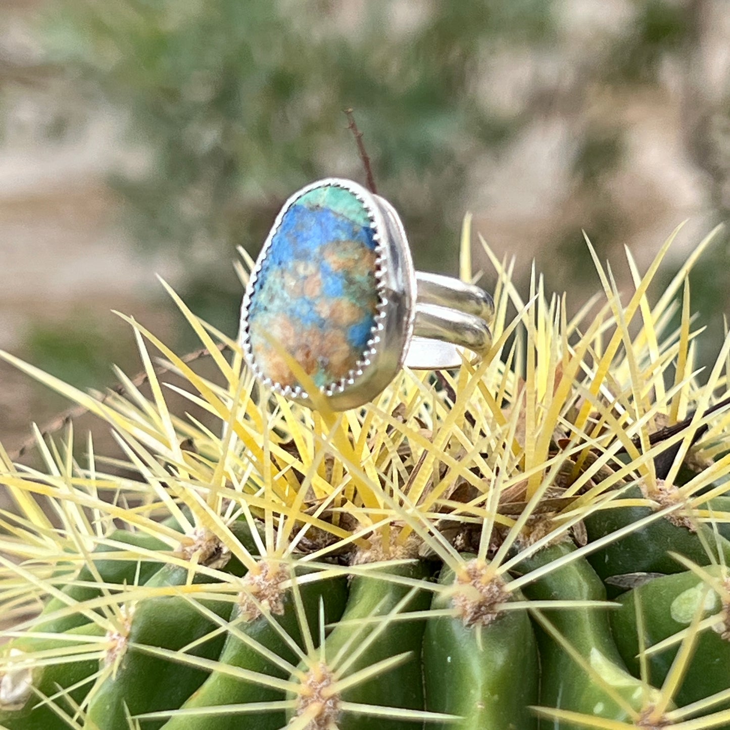 Handcrafted Azurite & Malachite Rings - Arizona Beauty
