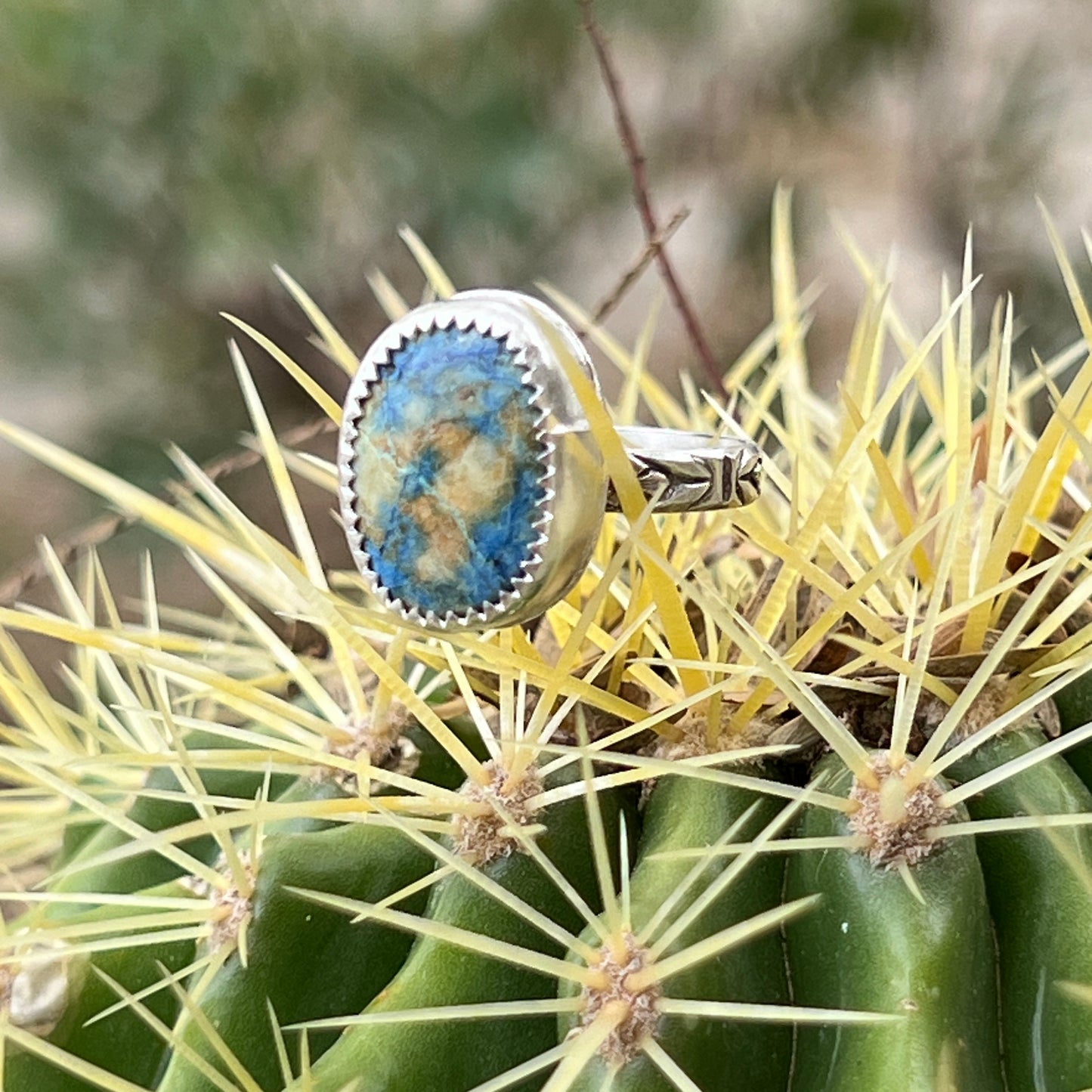 Handcrafted Azurite & Malachite Rings - Arizona Beauty