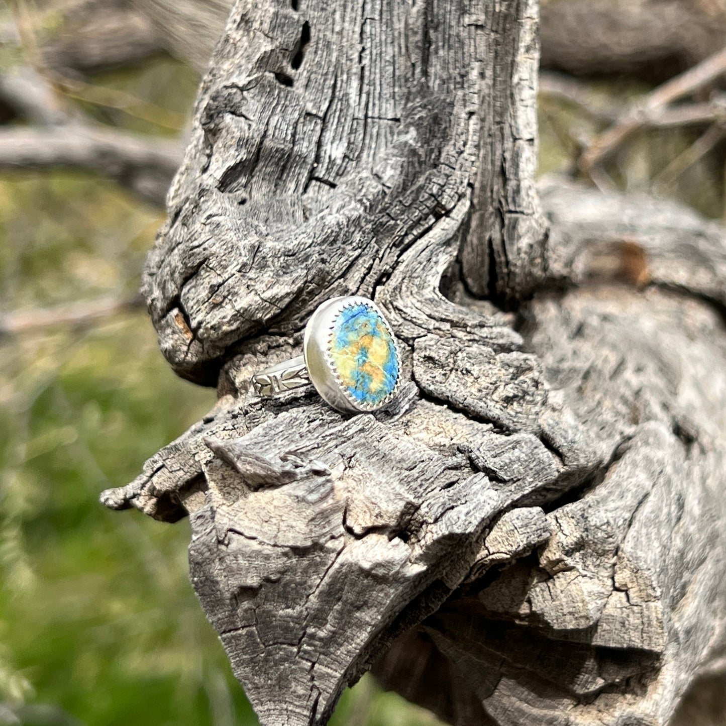 Handcrafted Azurite & Malachite Rings - Arizona Beauty