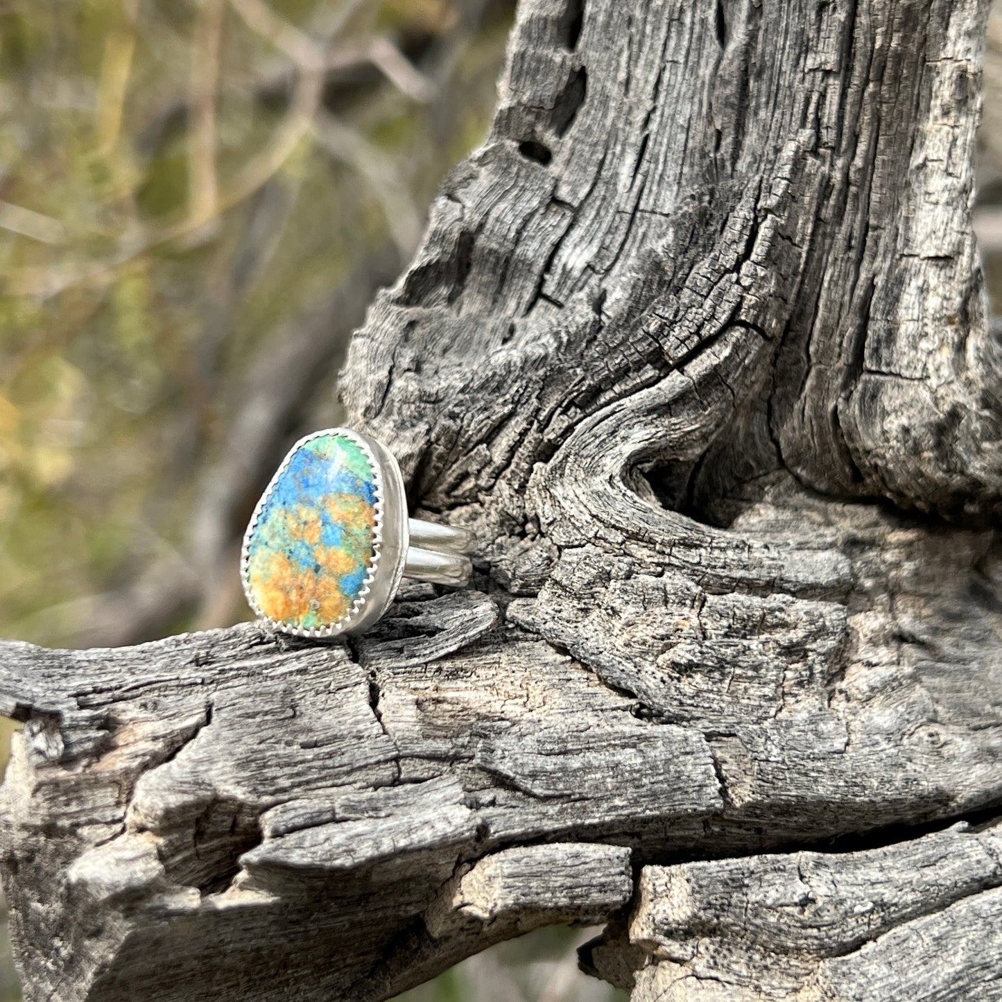 Handcrafted Azurite & Malachite Rings - Arizona Beauty
