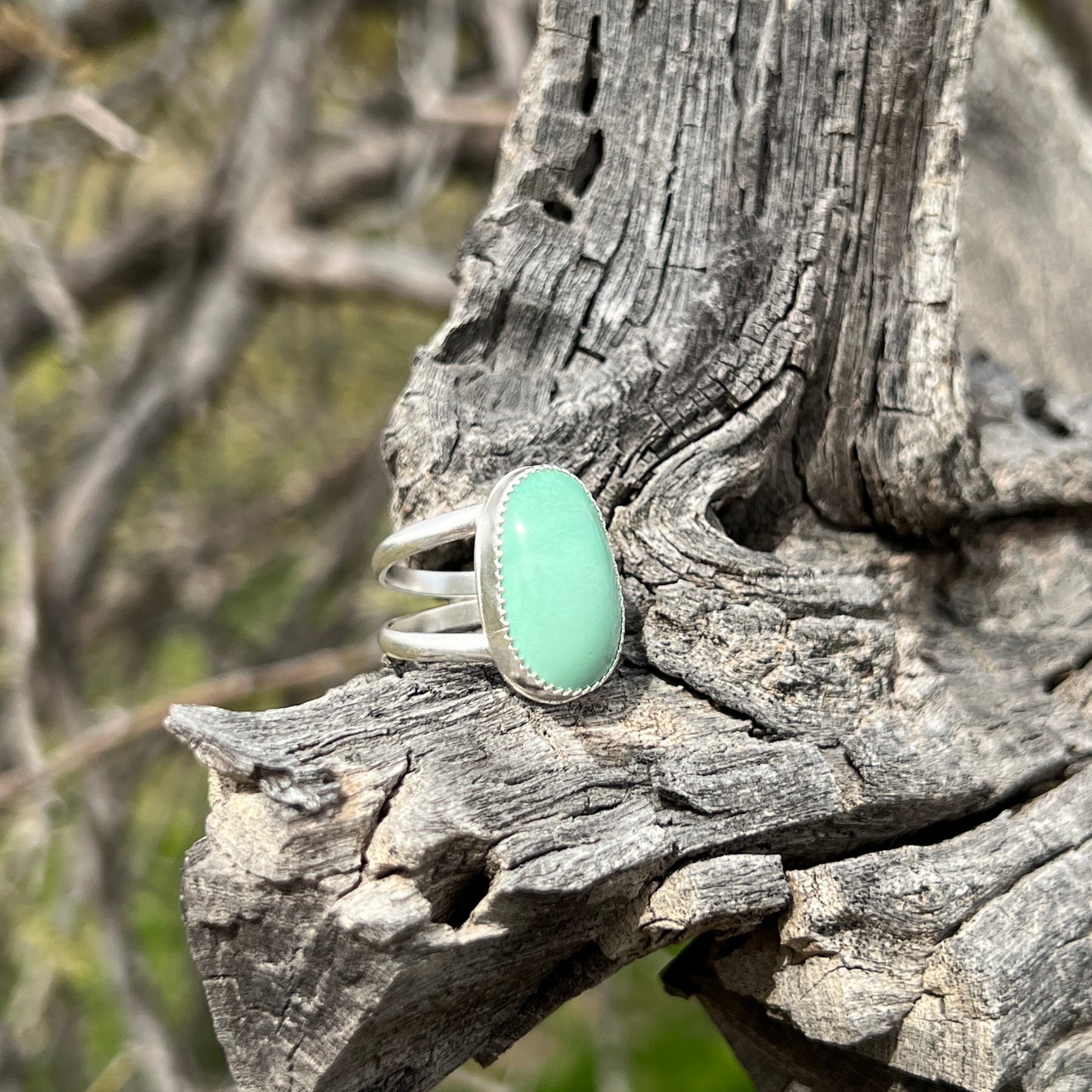 Stunning Lucin Variscite Rings in Sterling Silver