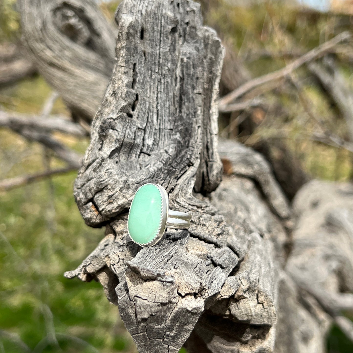 Stunning Lucin Variscite Rings in Sterling Silver