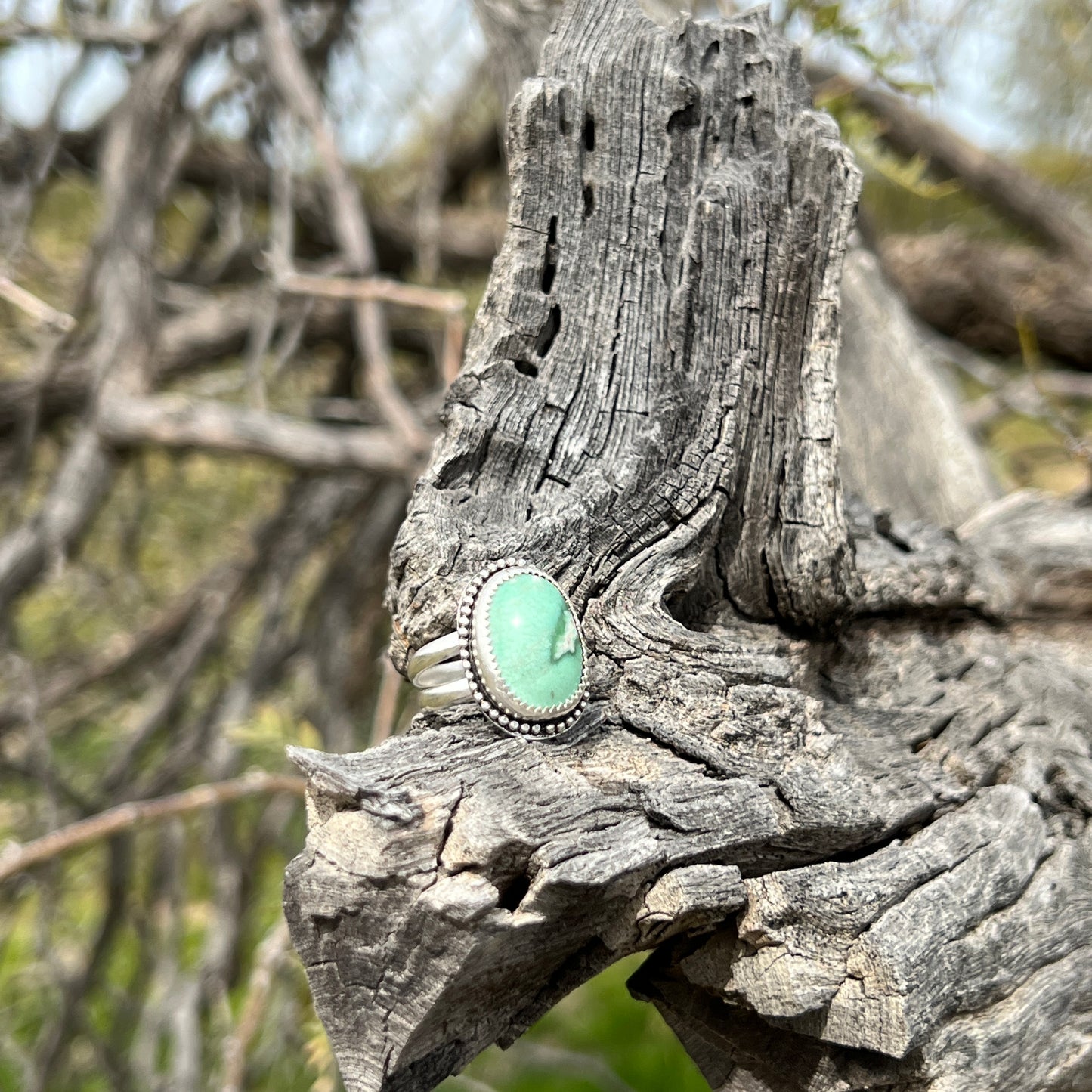 Stunning Lucin Variscite Rings in Sterling Silver