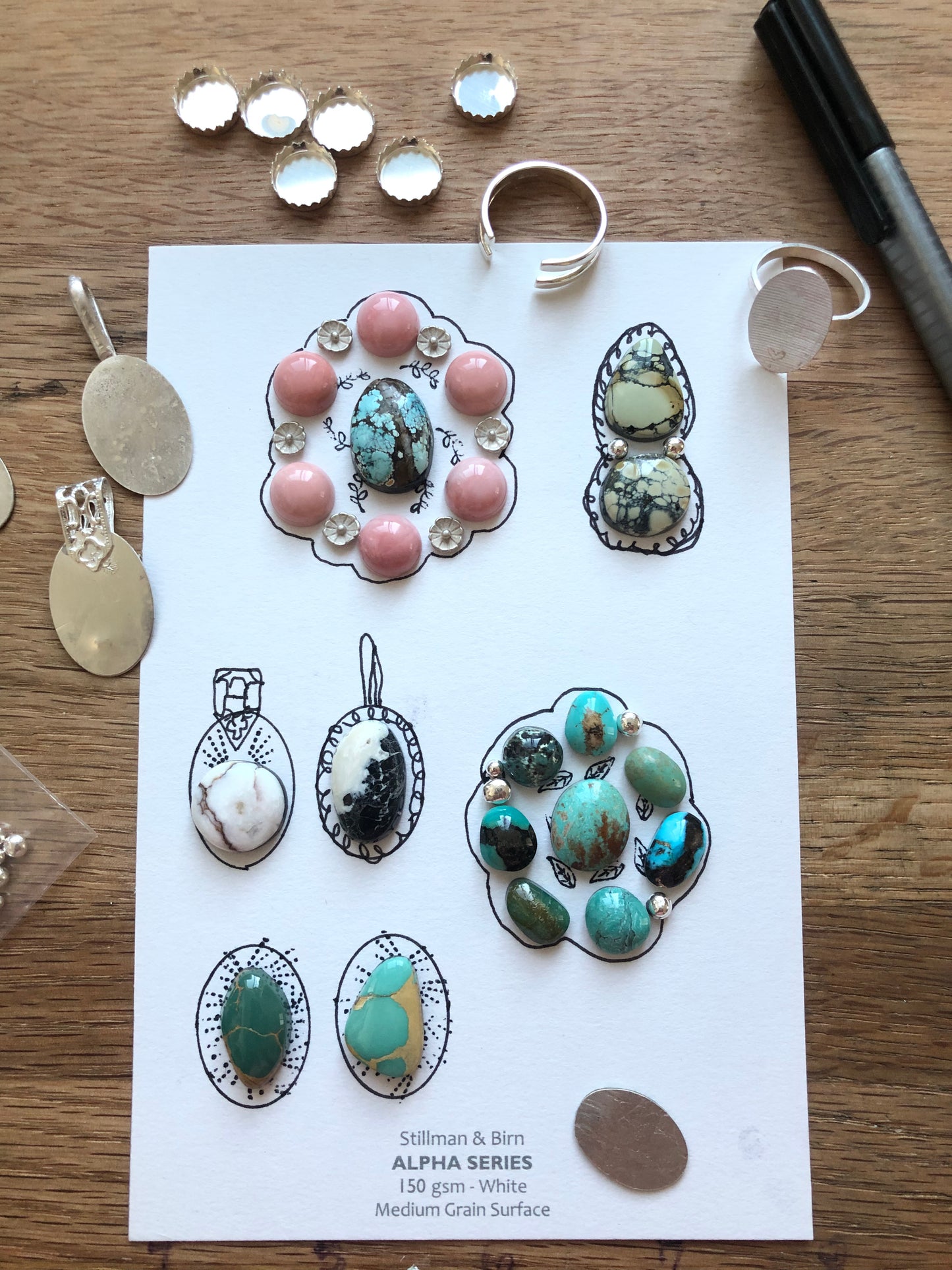 Wild Horse magnesite, White Buffalo turquoise Sterling Silver necklaces