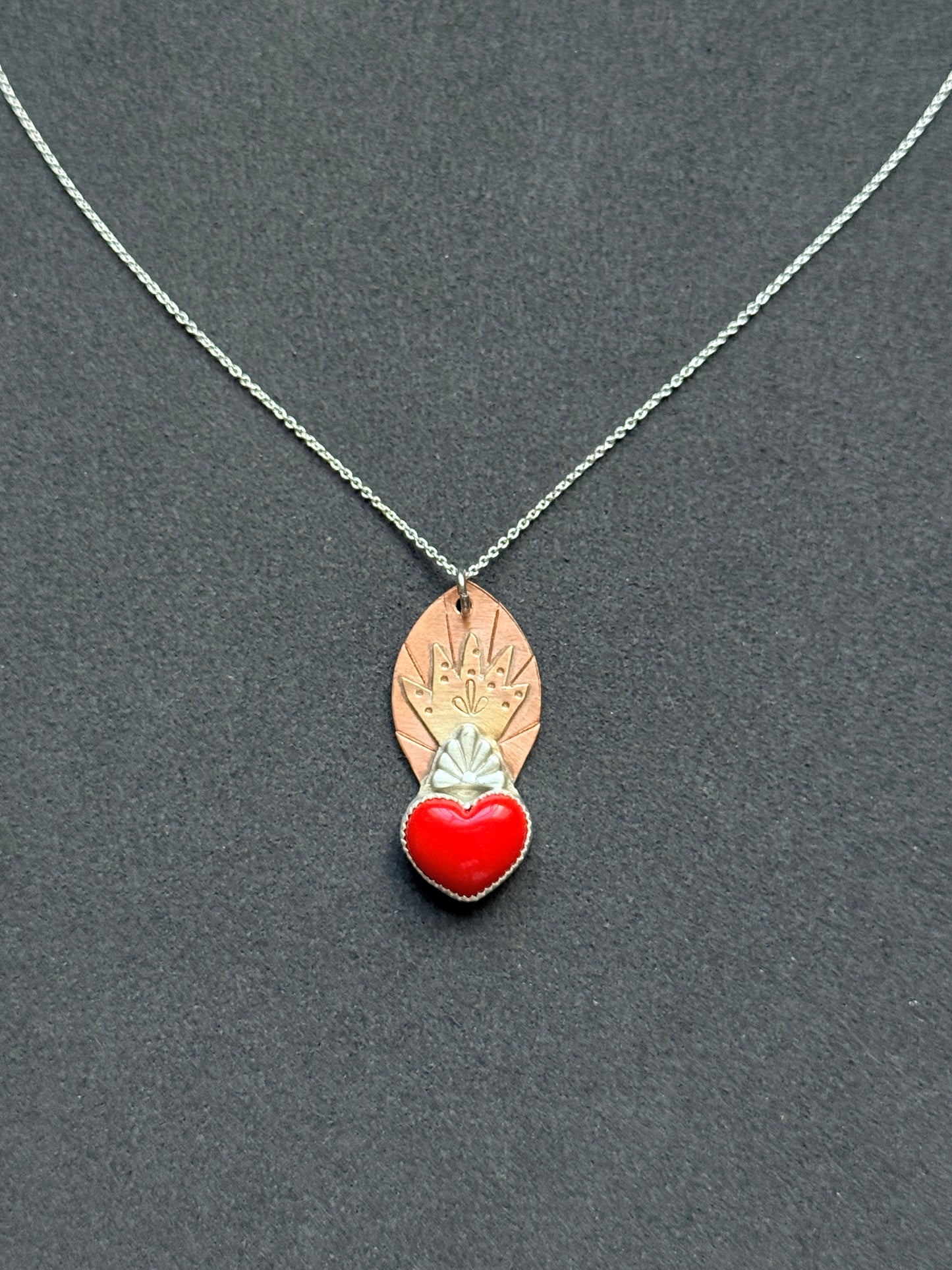 Jewelry Making Workshop - Sacred Heart pendant necklace