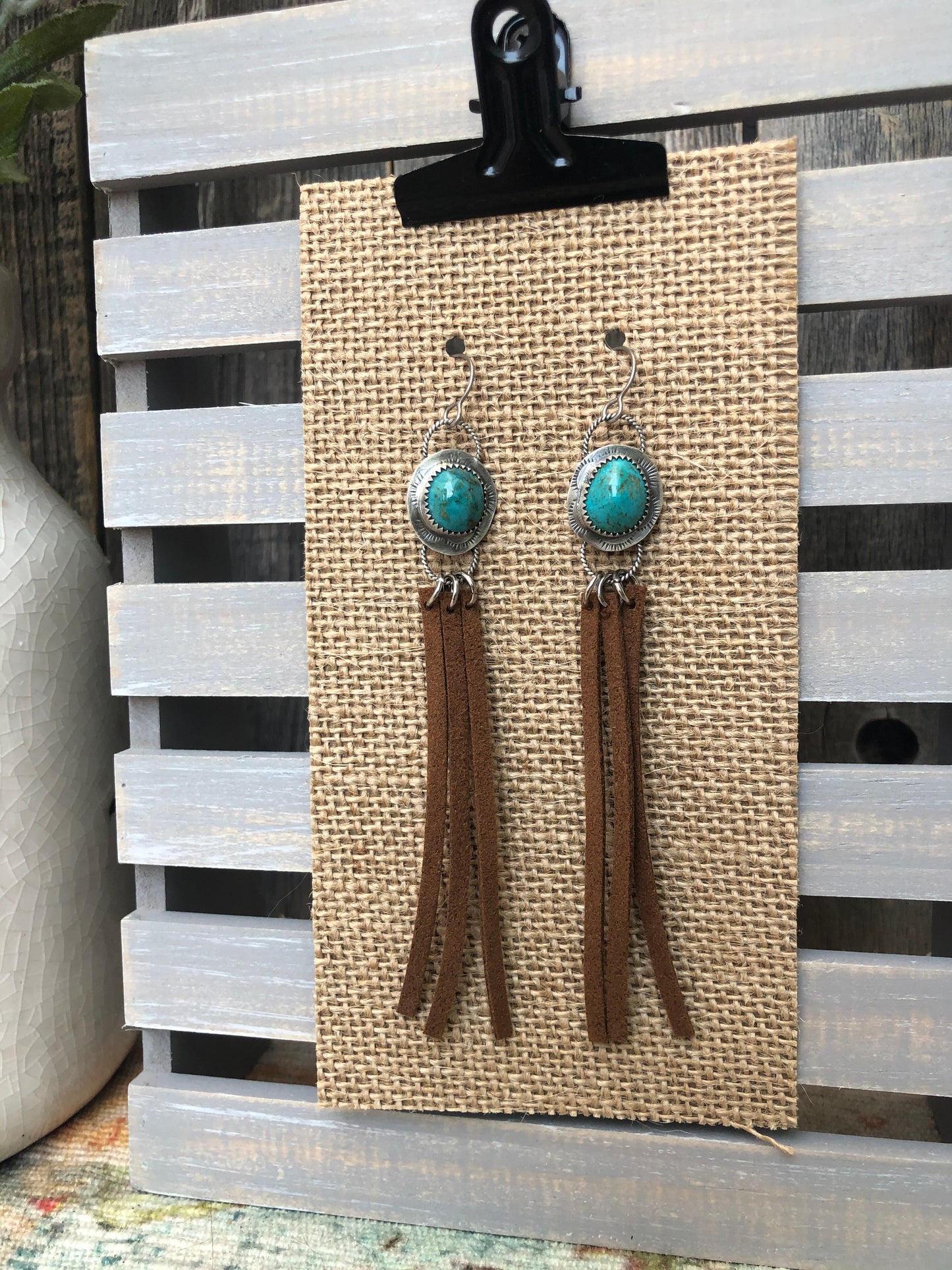 Nevada Turquoise & Vegan Leather: Your New Fave Earrings
