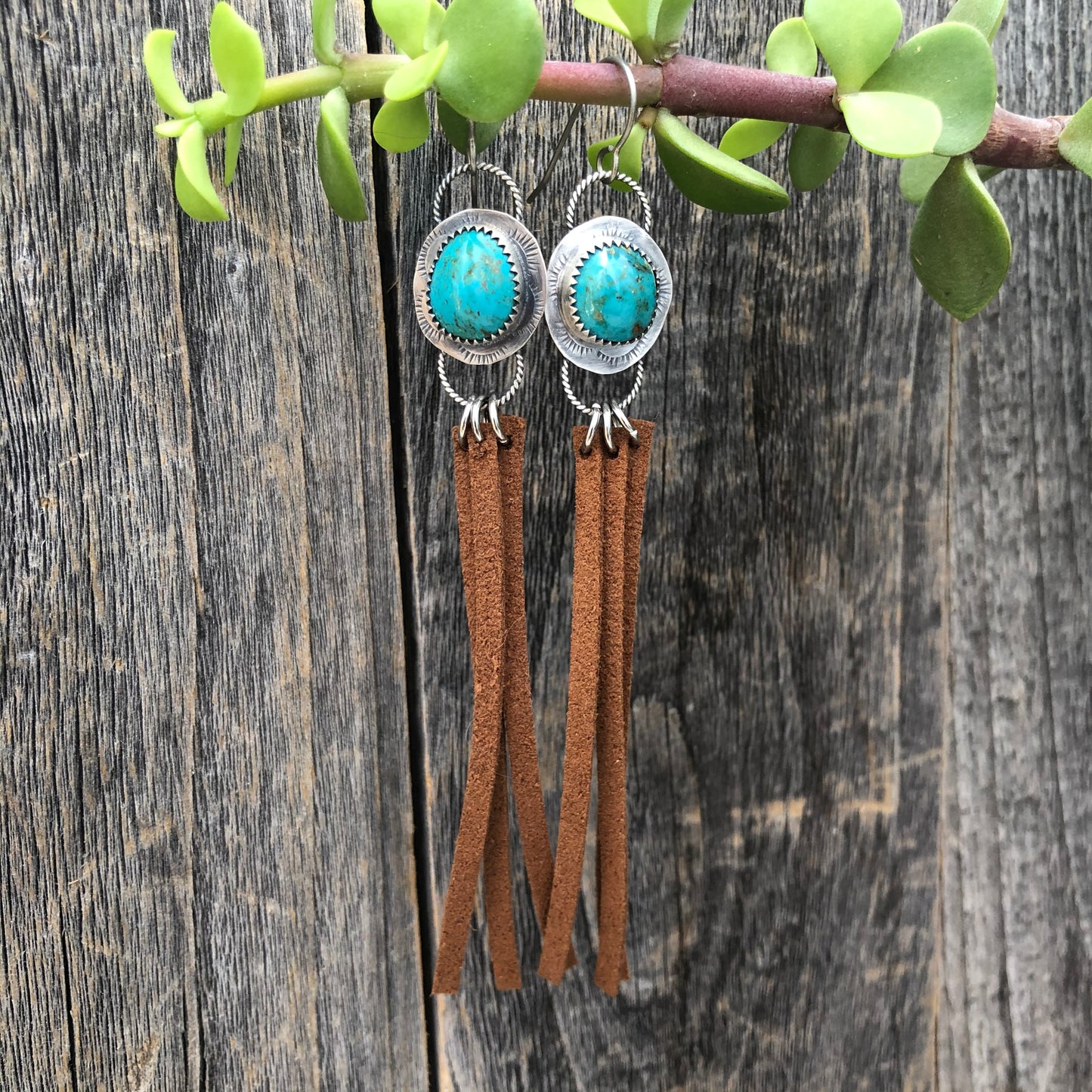 Nevada Turquoise & Vegan Leather: Your New Fave Earrings