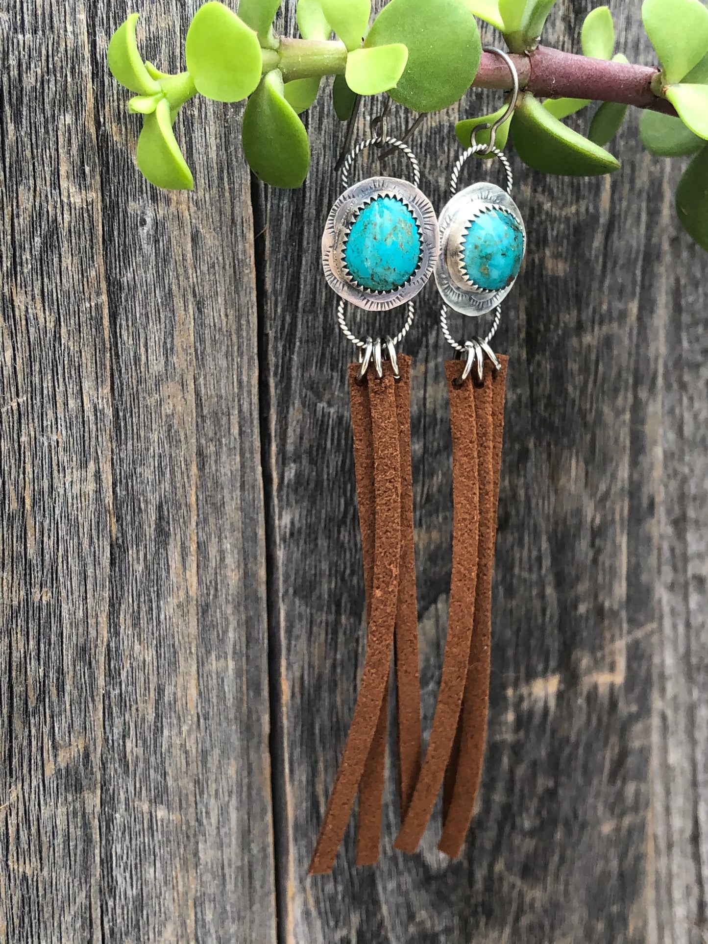 Nevada Turquoise & Vegan Leather: Your New Fave Earrings