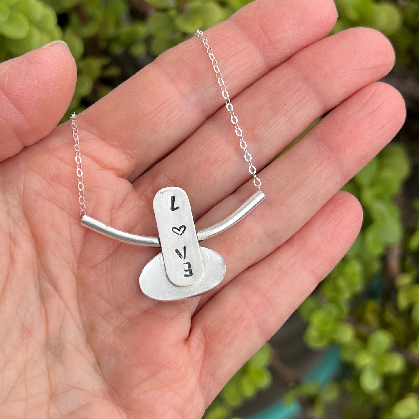 Artisan Silver Necklace with Sleeping Beauty Turquoise