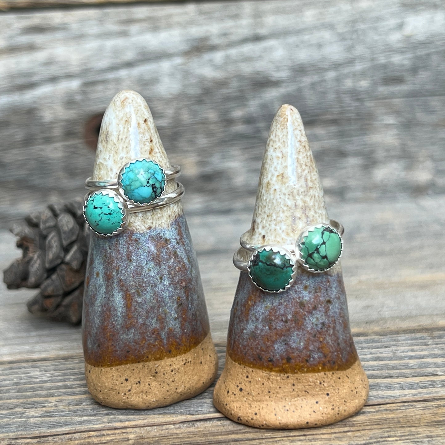 Kingman Turquoise Sterling Silver Rings