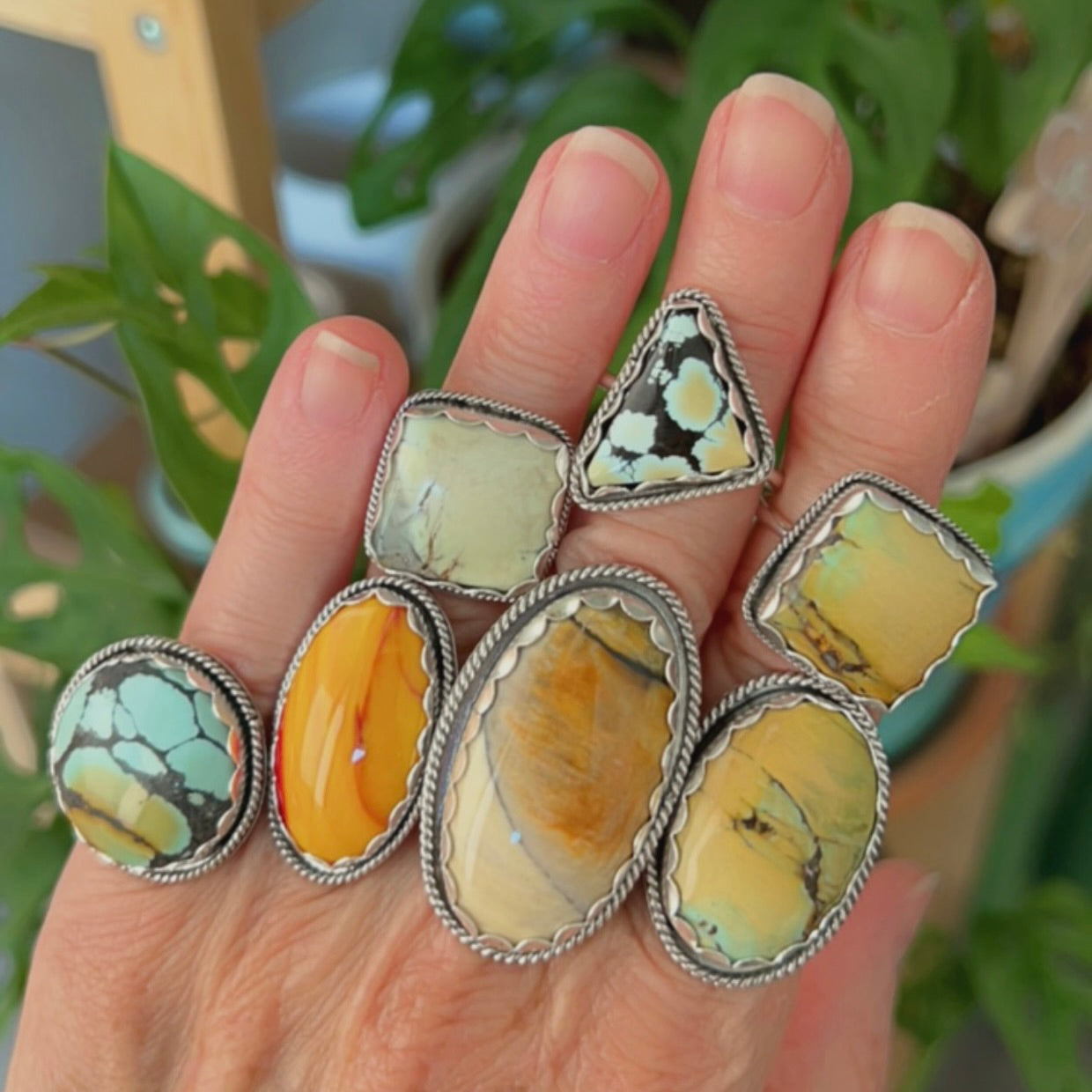 Australian Sunrise Variscite Sterling Silver Ring