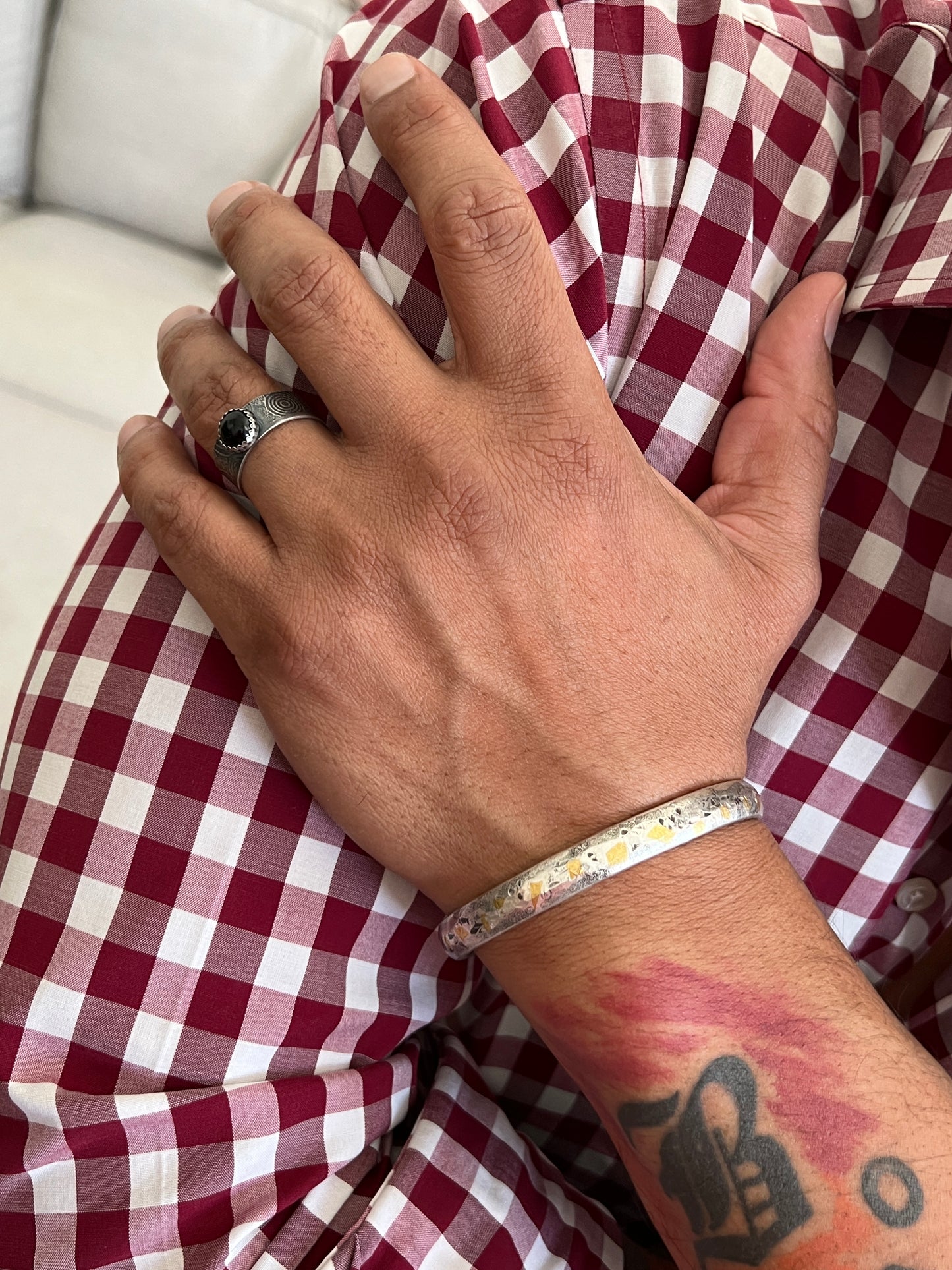 KEUM BOO cuff bracelet: 24K Gold on solid heavy Sterling Silver