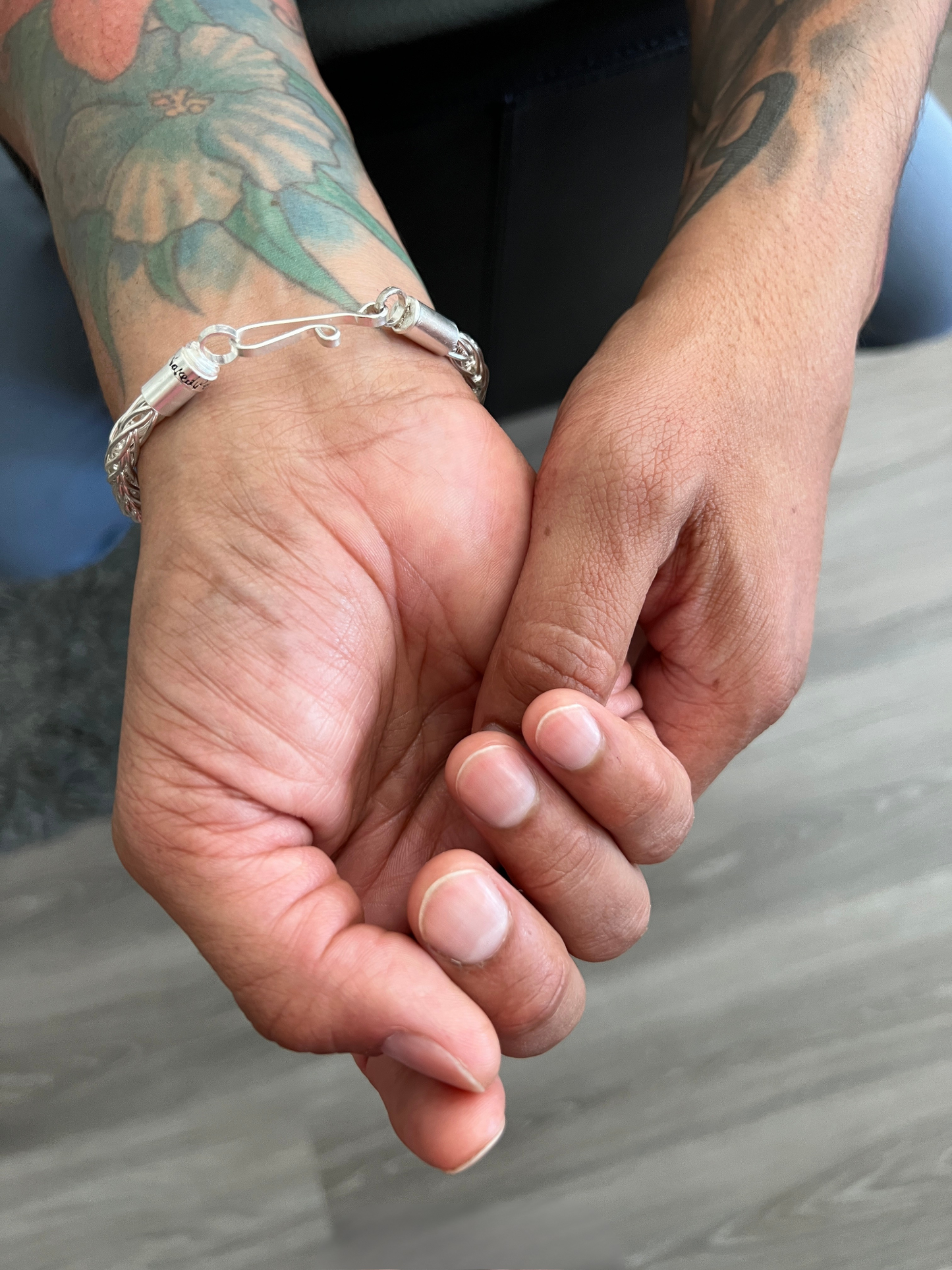 Elevate Your Style: Men's Handmade Fine Silver Foxtail Bracelet