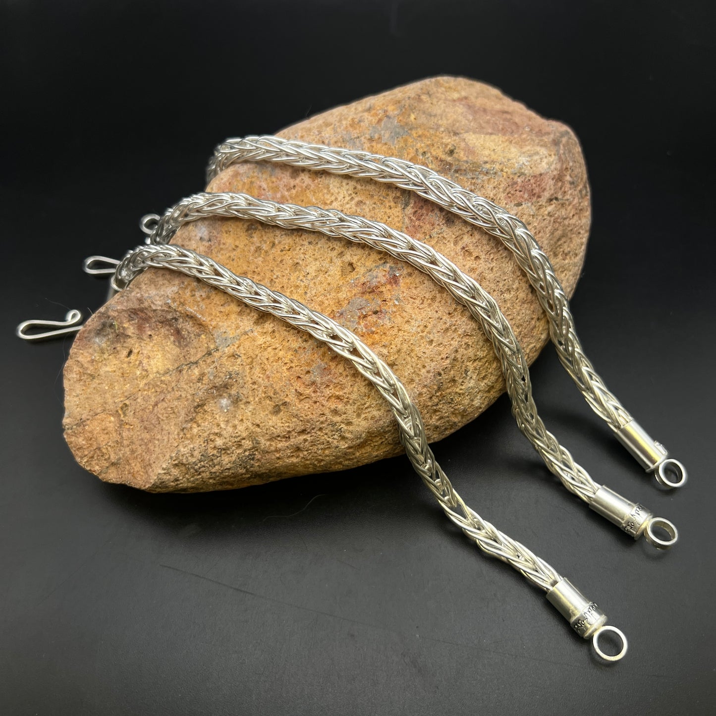 Elevate Your Style: Men's Handmade Fine Silver Foxtail Bracelet