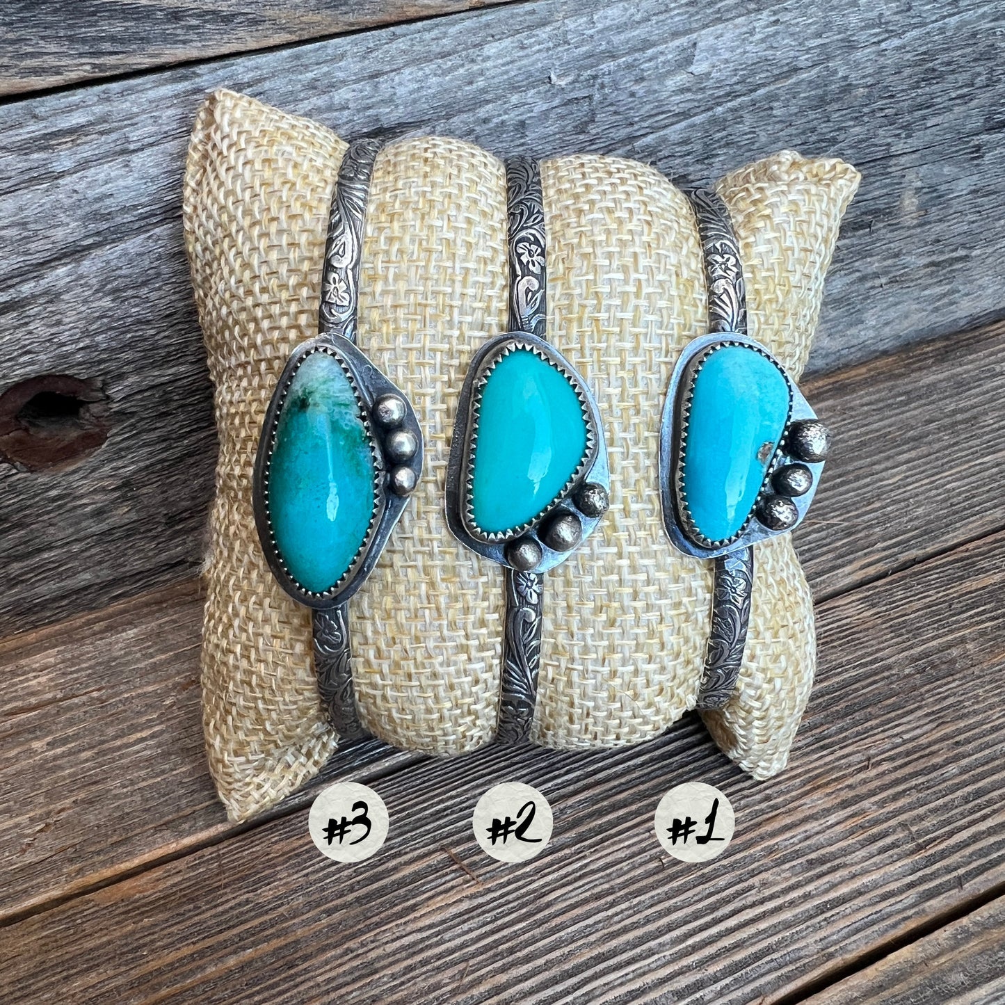 Kingman Turquoise Cuff Bracelet: Sterling Silver
