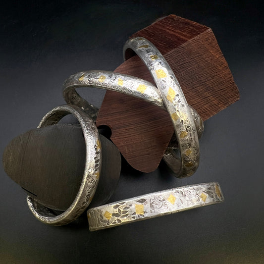 KEUM BOO cuff bracelet: 24K Gold on solid heavy Sterling Silver