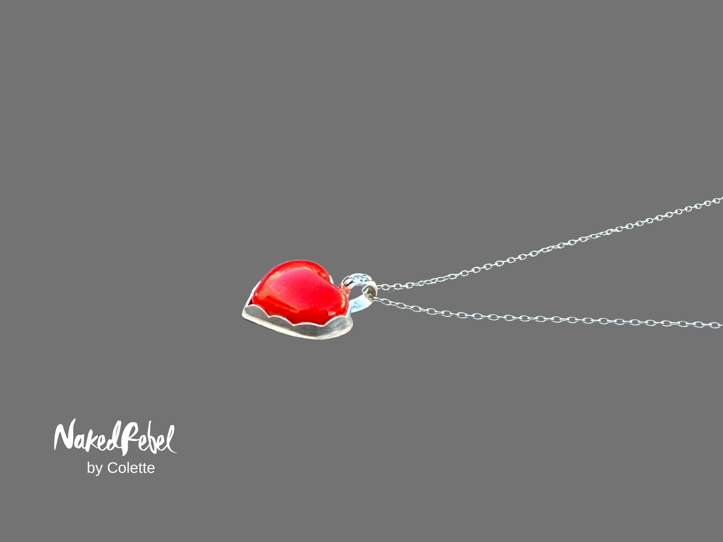 Reversible Heart Pendant Necklace: Silver & Gold