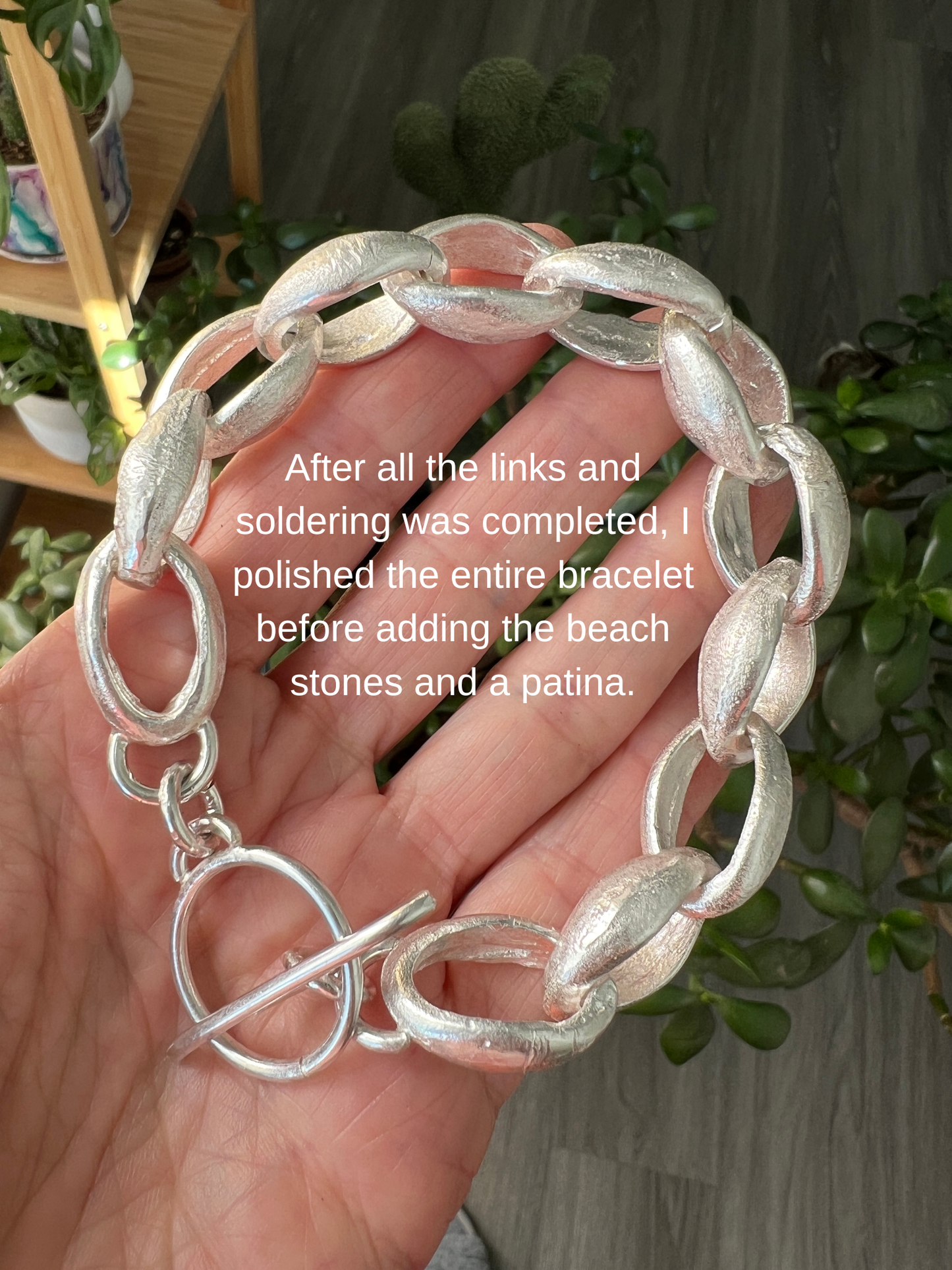 Men's Solid heavy gauge Sterling Silver chunky link Bracelet: One of a Kind