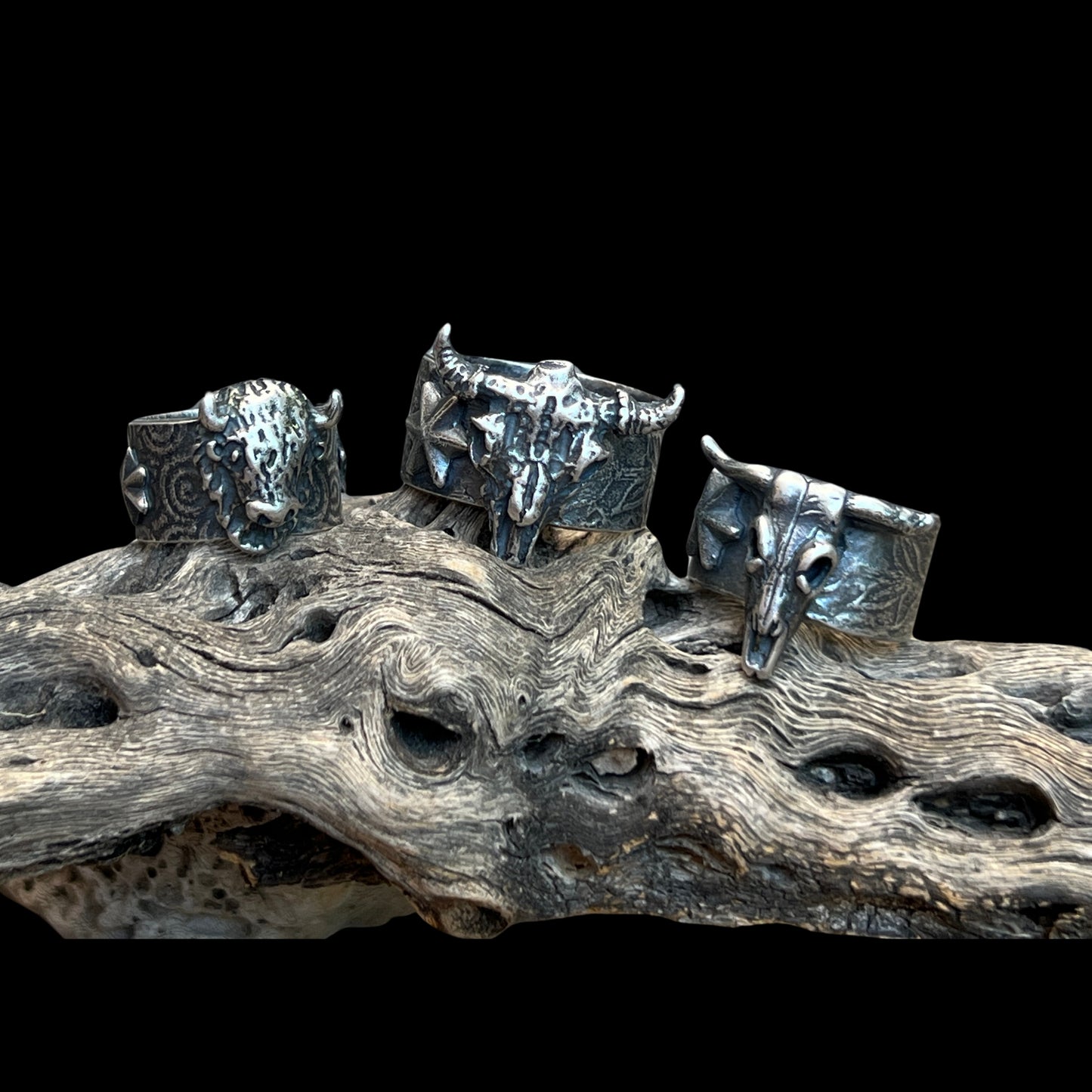 Southwest Chic: Handmade Longhorn and Bison Rings