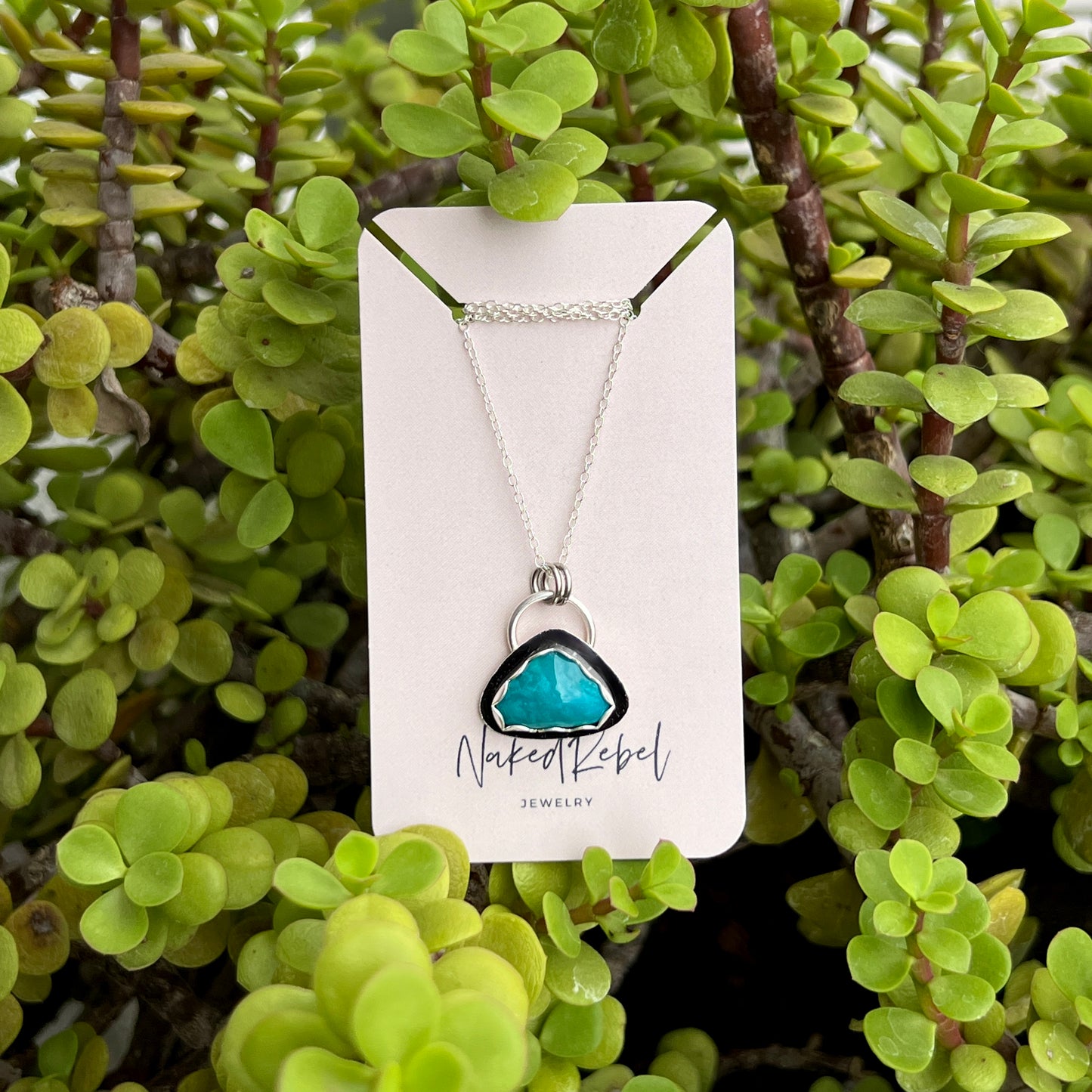 Sleeping Beauty Turquoise Sterling Silver necklace: Teal Blue