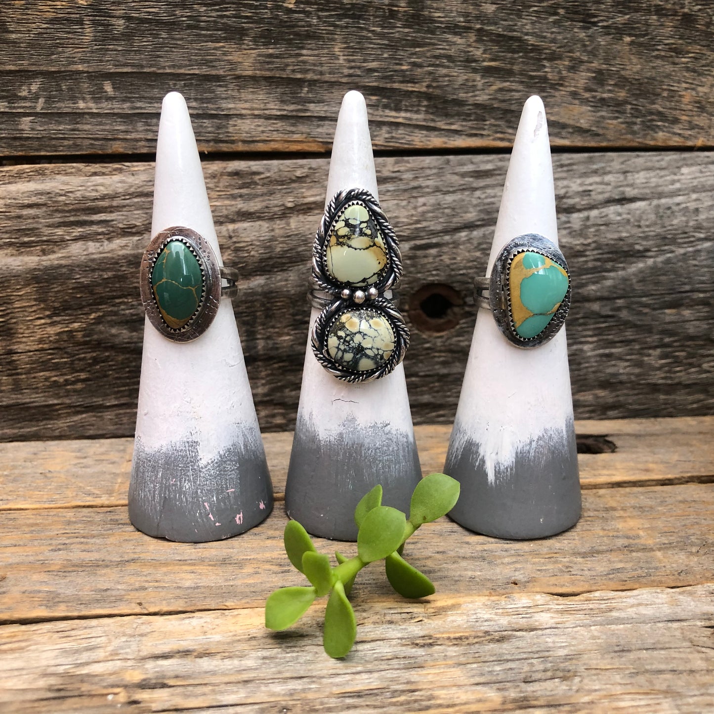 Artisan Sterling Silver Ring with Rare Tortoise Variscite