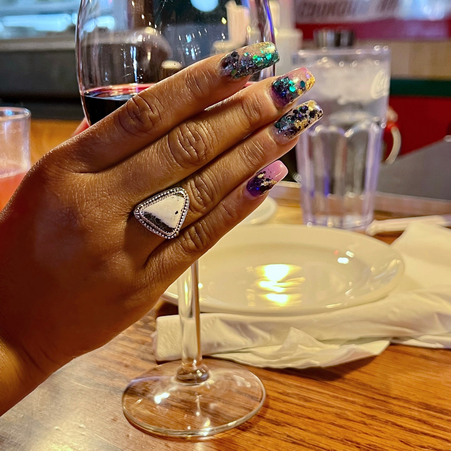 One-of-a-Kind White Buffalo Ring in Sterling Silver