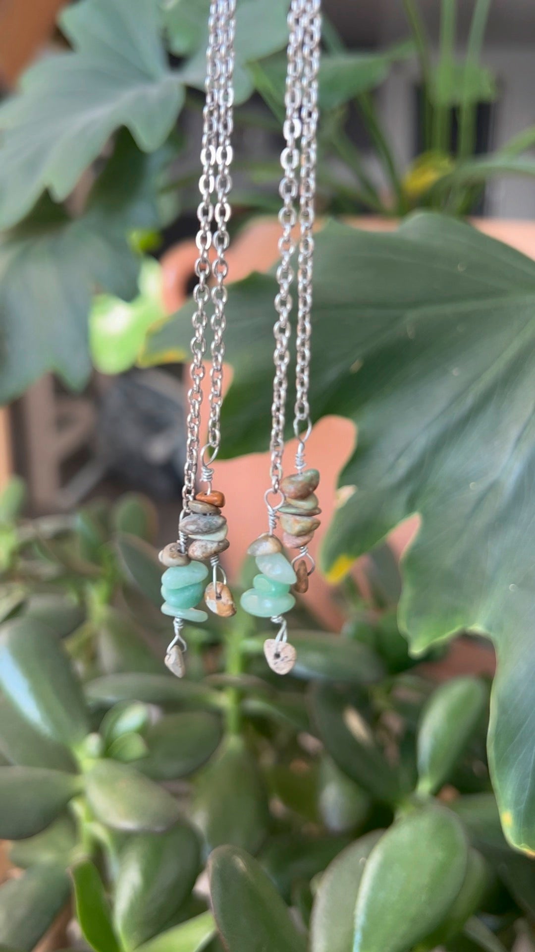 Trendy Turquoise Fringe Earrings in Sterling Silver