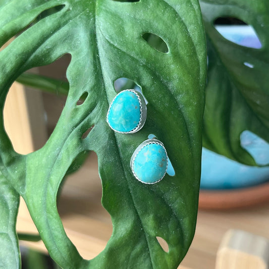 Turquoise Mountain Sterling Silver Stud Earrings