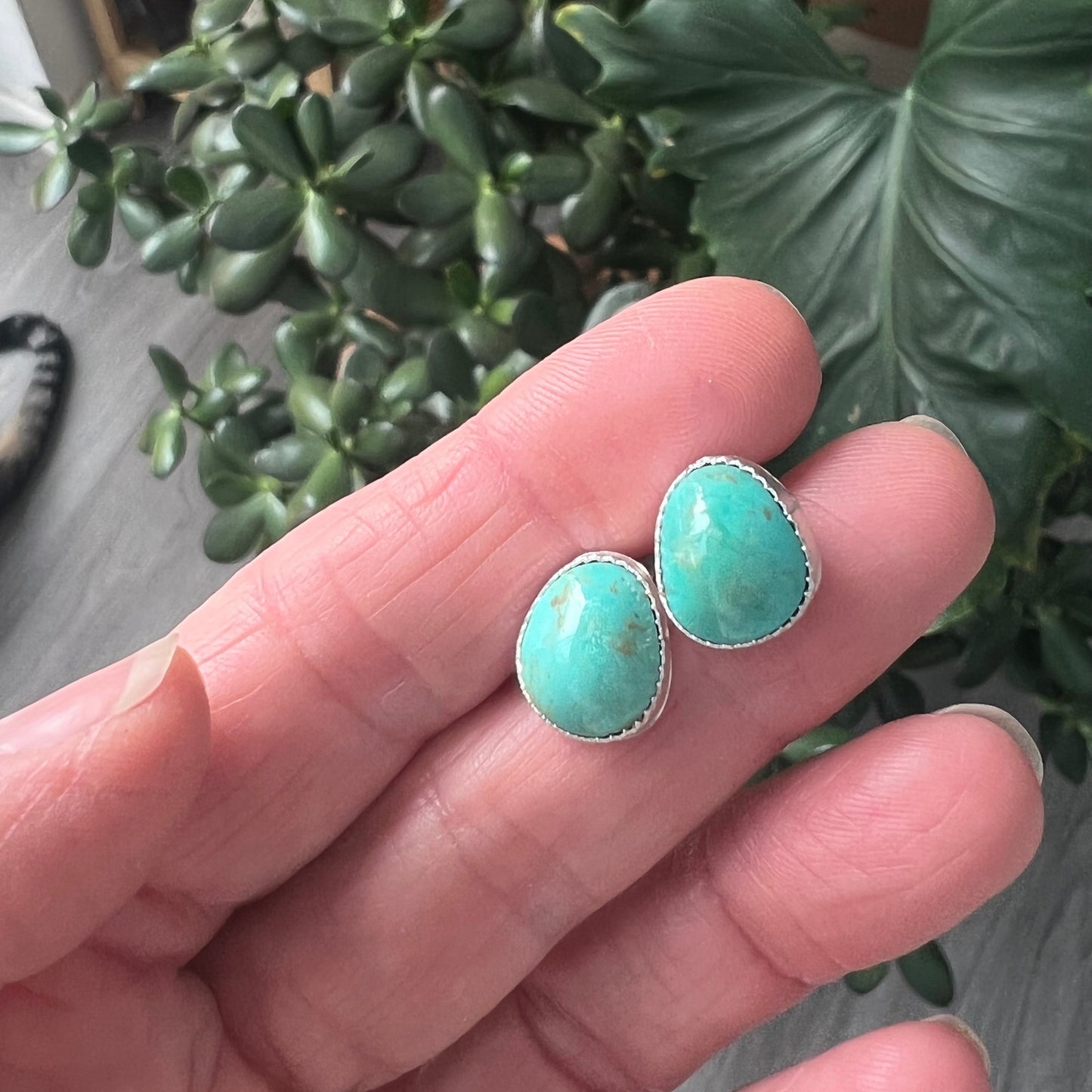 Turquoise Mountain Sterling Silver Stud Earrings