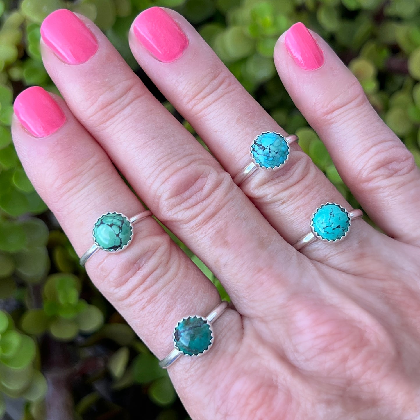 Kingman Turquoise Sterling Silver Rings