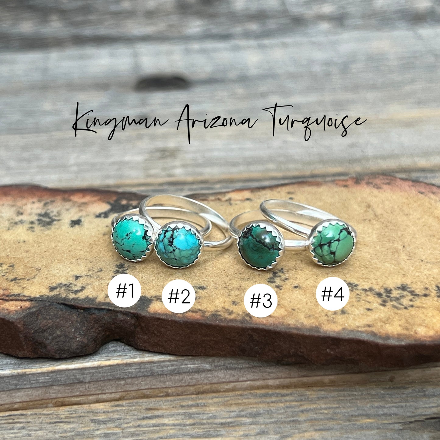 Kingman Turquoise Sterling Silver Rings