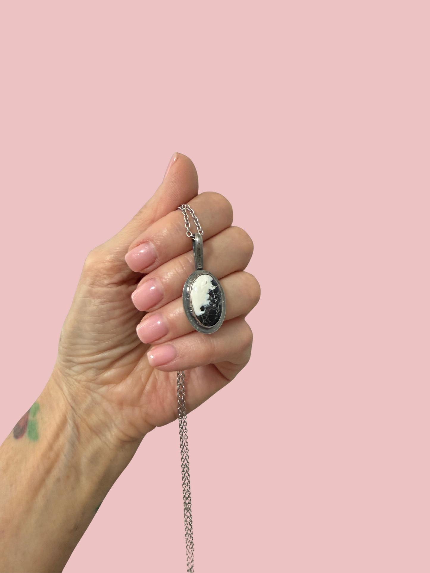 Wild Horse magnesite, White Buffalo turquoise Sterling Silver necklaces